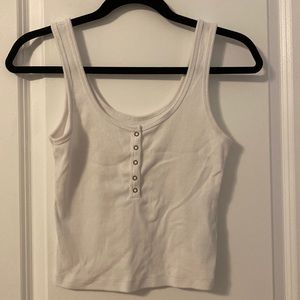 Abercrombie White Rib Tank
